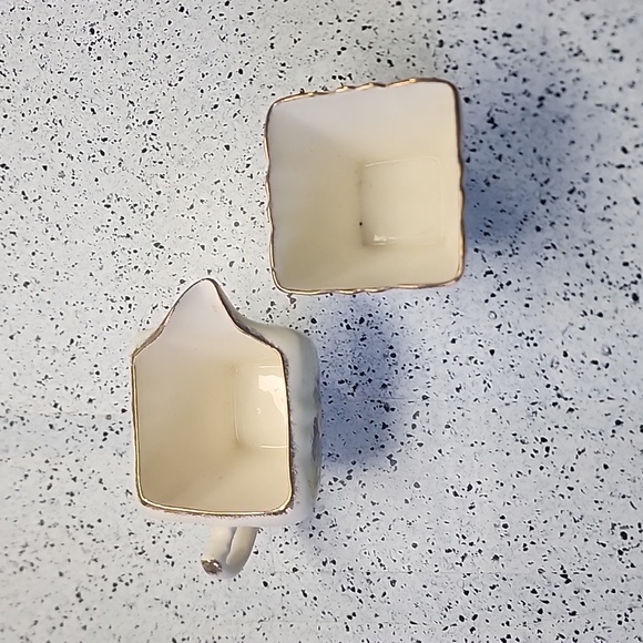 JAMES KENT LTD. LONGTON ENGLAND CREAM/SUGAR/TRAY #4002 'YELLOW & PURPLE VIOLETS' - Picture 6 of 6